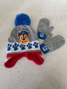 Nickelodeon Paw Patrol beanie and mittens 3 piece set